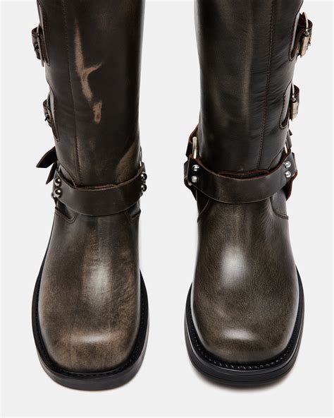 steve madden rocky brown knee boots